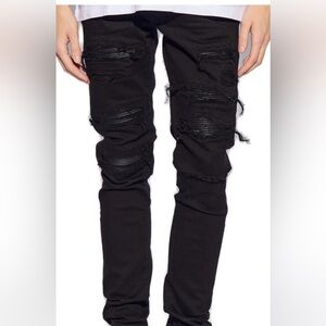 AMIRI Distressed Motorcycle Jeans